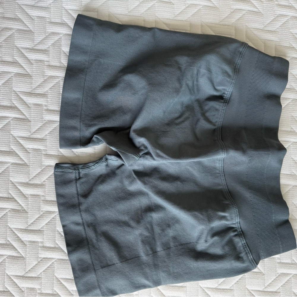 Gray High-Waisted Shorts